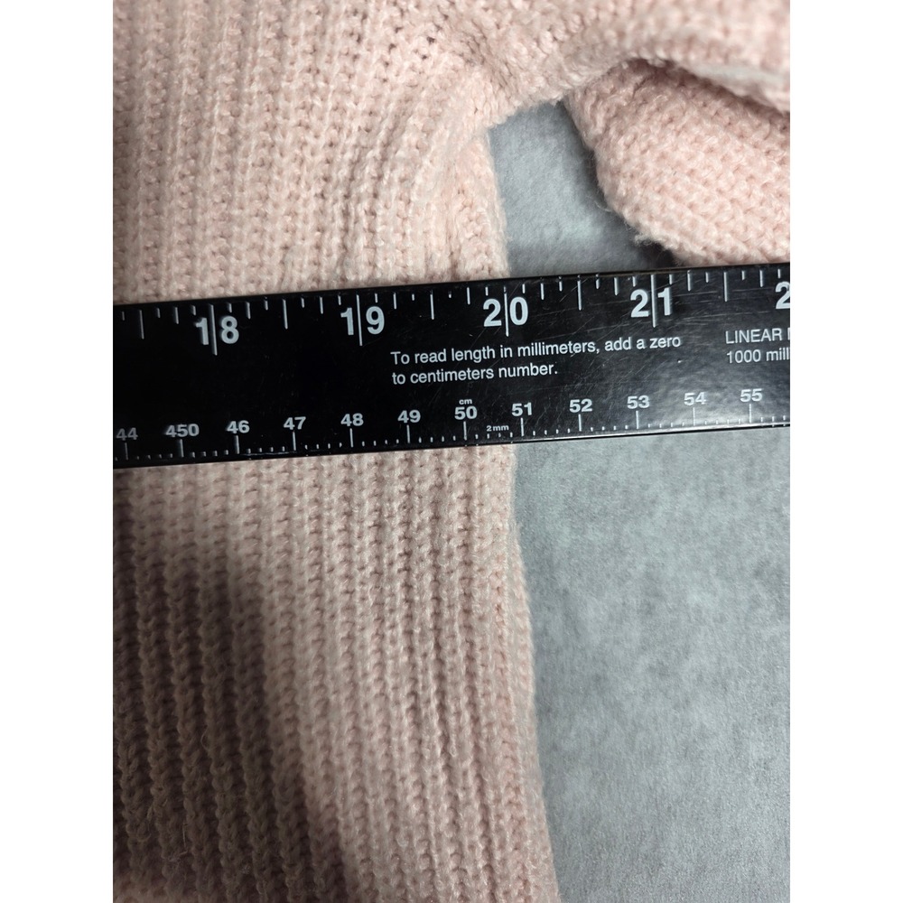 Vince Camuto Bell Sleeve Ribbed Knit Sweater Womens Large Pink Crew Neck - Picture 6 of 10